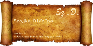 Szojka Diána névjegykártya